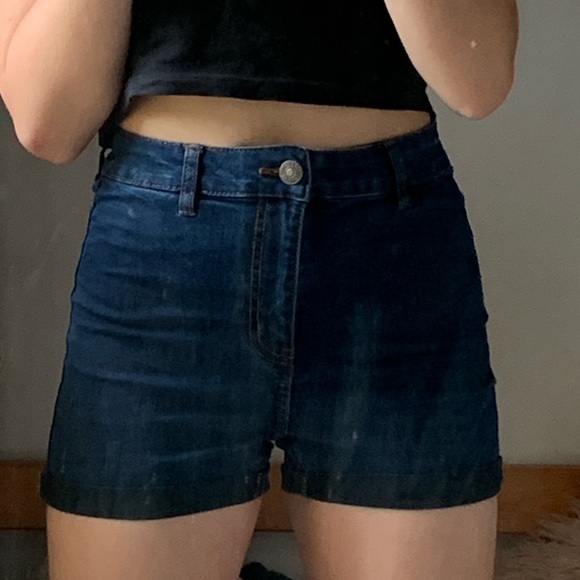 Shorts de jeans taille haute/ high waisted shorts - Picture 2 of 2